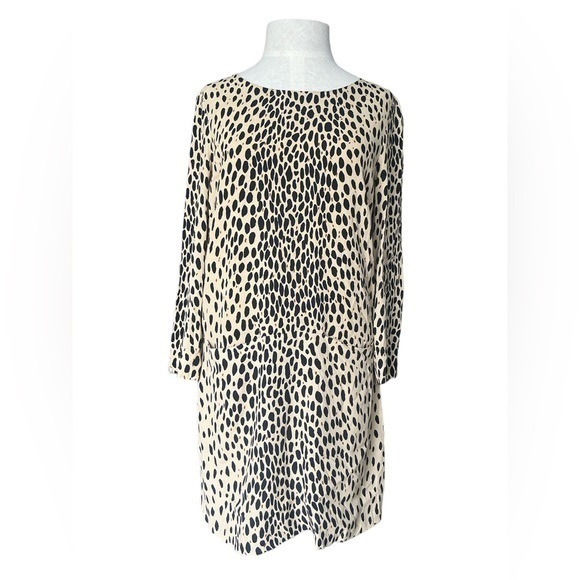 J. Crew Dresses & Skirts - JCrew Leopard Print Long Sleeve Dress size 4.